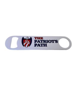 metal patriotic bottle opener in white